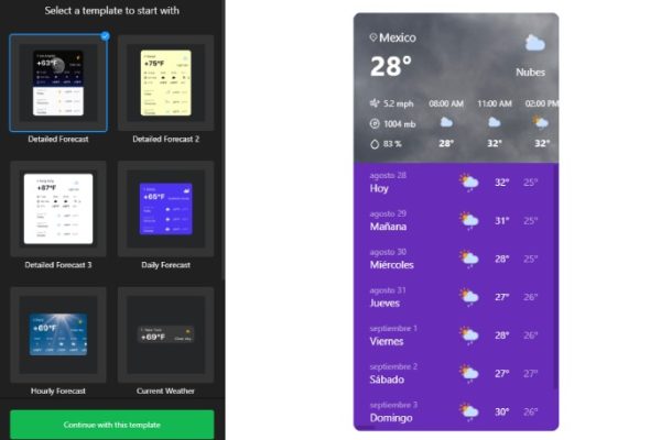 Información del clima